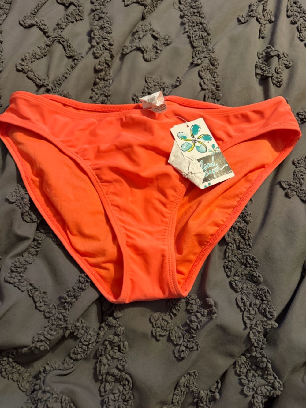 Island Escape Coral Orange Bikini Bottoms